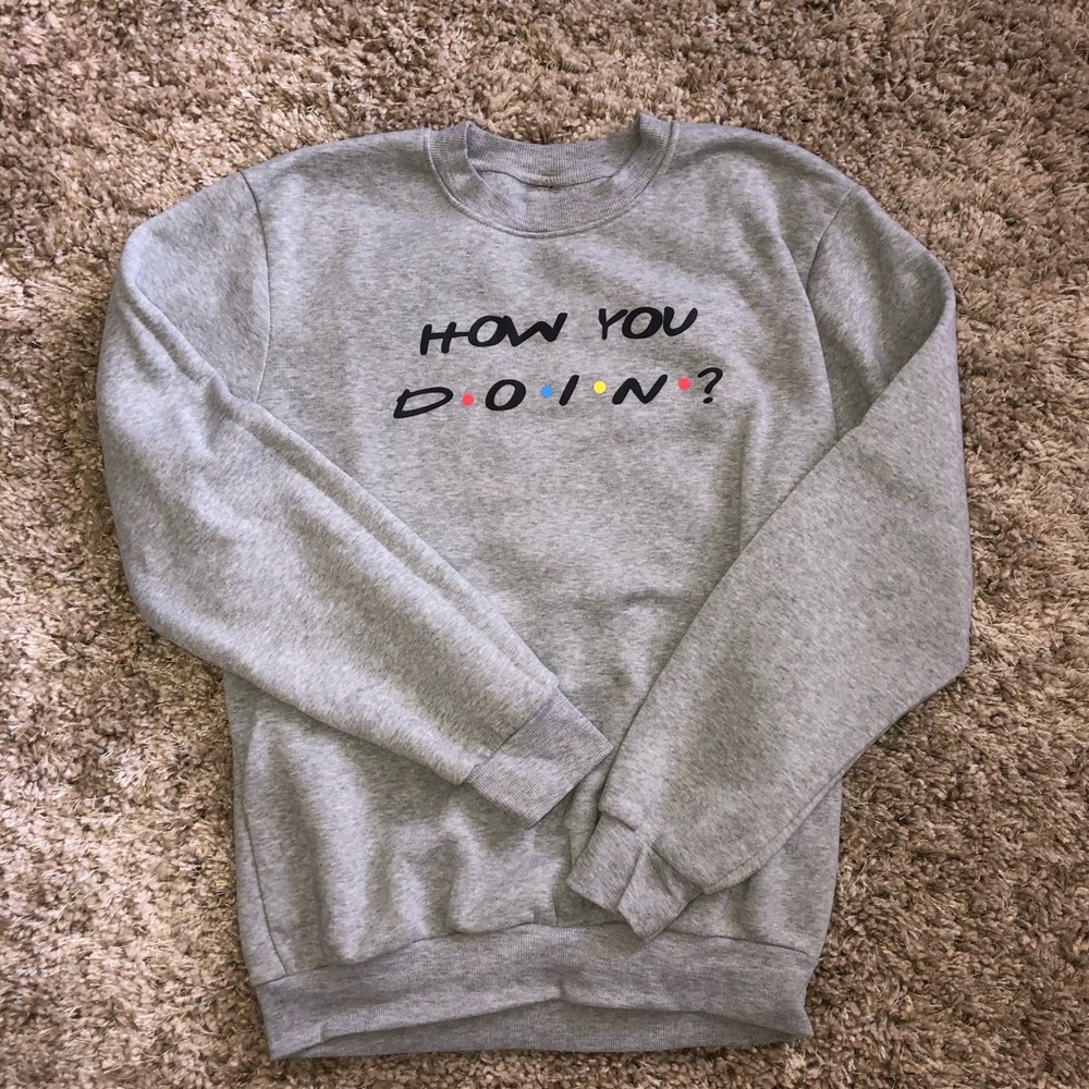 FRIENDS themed grey crew neck